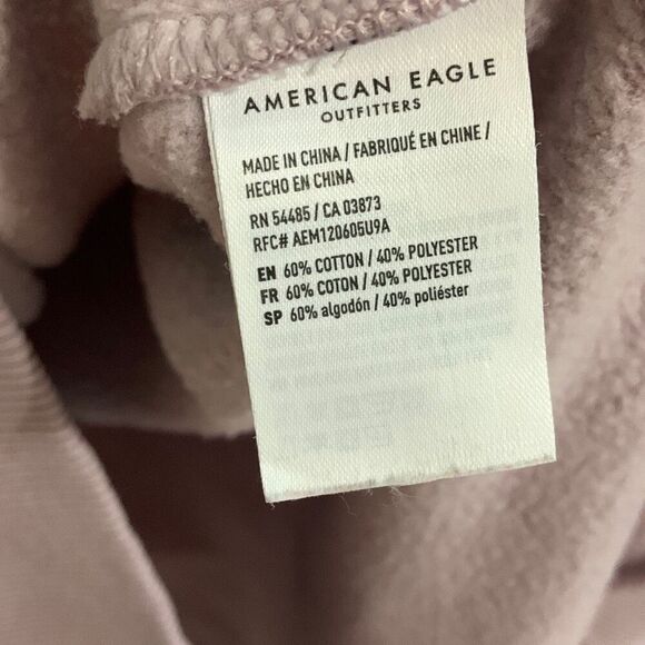 AMERICAN EAGLE Ahh-mazingly Soft Oversized Mock Neck Sweatshirt Purple XS - Picture 7 of 7